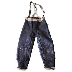 Vintage WWII BuAero US Navy M-446 Sheep Skin Shearling Bomber Trousers